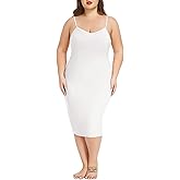 Wikoan Women's Plus Size Full Slips Soft Slip Dress for Under Dress Sleeveless Long Cami Dresses XL-6XL