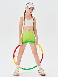 Haloumoning Girls Athletic Shorts Kids High Waisted