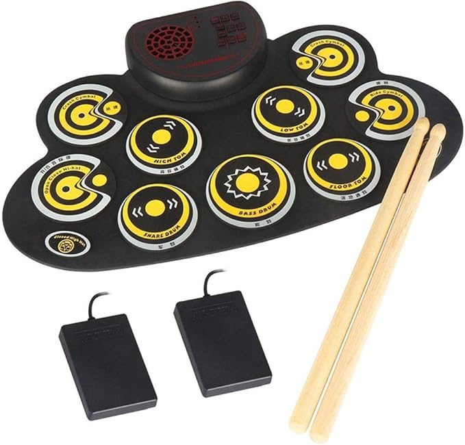Bacchette Per Batteria Elettroniche Aeroband - Set Con Pedale, Bluetooth, 8 Suoni, Per Principianti