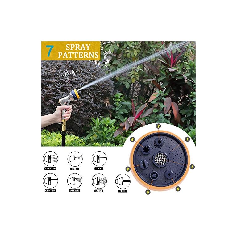 FANHAO Expandable Garden Hose with 100 Heavy Duty Metal Garden Hose