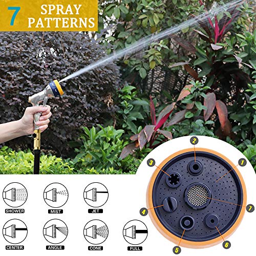 FANHAO Expandable Garden Hose with 100 Heavy Duty Metal Garden Hose