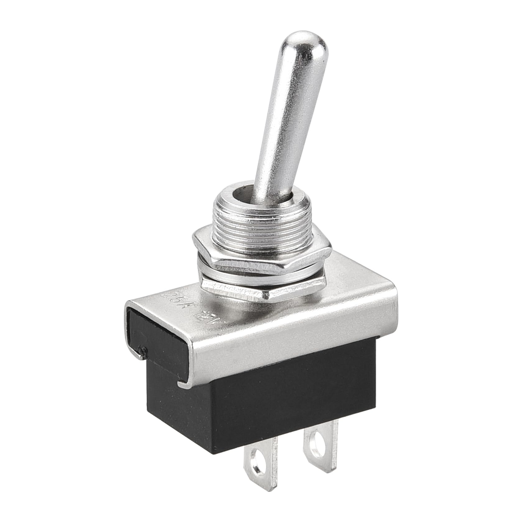 Heschen Metal Toggle switch Flick Flip, KN3D-101, 12V 25A, On/Off, 2 positon, 2 pin, for Car Dash Light