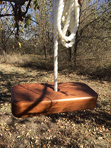 AD Planet High Quality Wooden Square Swing for Home & Garden (Brown, 14 x 6 inches)