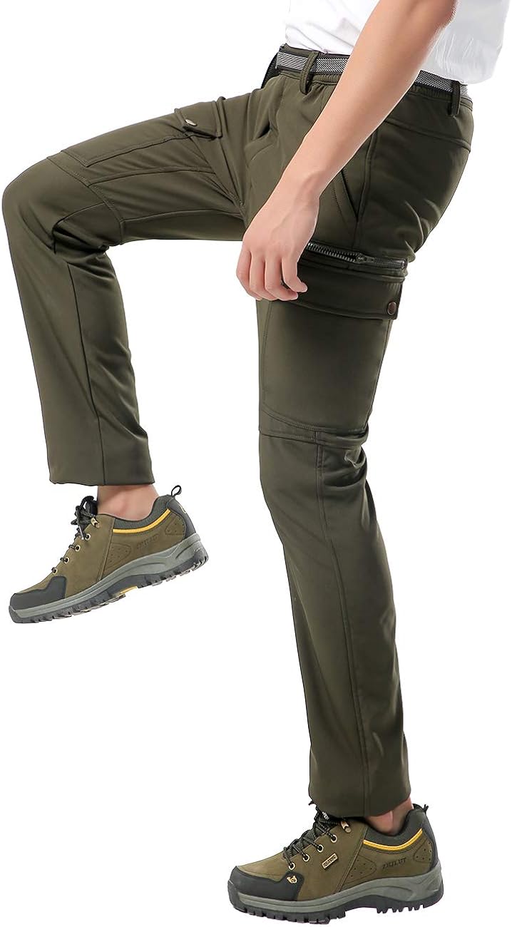 benboy women's outdoor waterproof windproof fleece slim cargo snow ski hiking pants