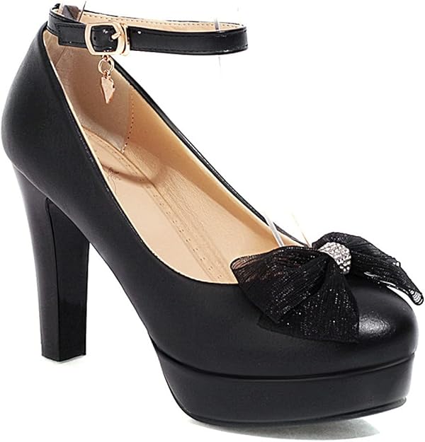 Amazon.com | Womens Oxford Shoes Closed-Toe - Fashion Girls Mary Janes High Heel Dress Shoes for 