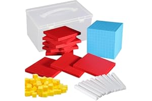 Number Blocks 11-20 Toys Plastic Base Ten Blocks Set Maths Manipulatives for 2nd Grade Classrooms Place Value Counting Cubes 