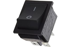KUIOPYY AC 250V 16A 4 Pin ON/Off I/O 2 Position DPST Snap in Boat Rocker Switch 28x21mm