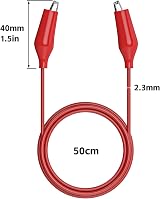 Cleqee 10PCS Alligator Clips Test Leads 18 AWG 2.5mm Wire 5 Colors view 4