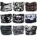 VANCROWN Headband Neck Gaiter Head Wrap Headwear Face Mask Magic Scarf Bandana for Men and Women (9PC.Skeletons Series)