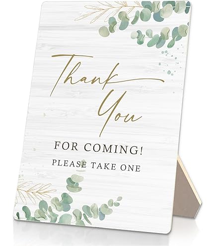 Sage Green Baby Shower Sign - Thank You For Coming Tabletop Decoration With Stand