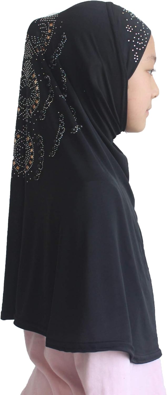 Girls Muslim Hijab Scarf Shawls Beautiful Diomand Islamic Hijabs