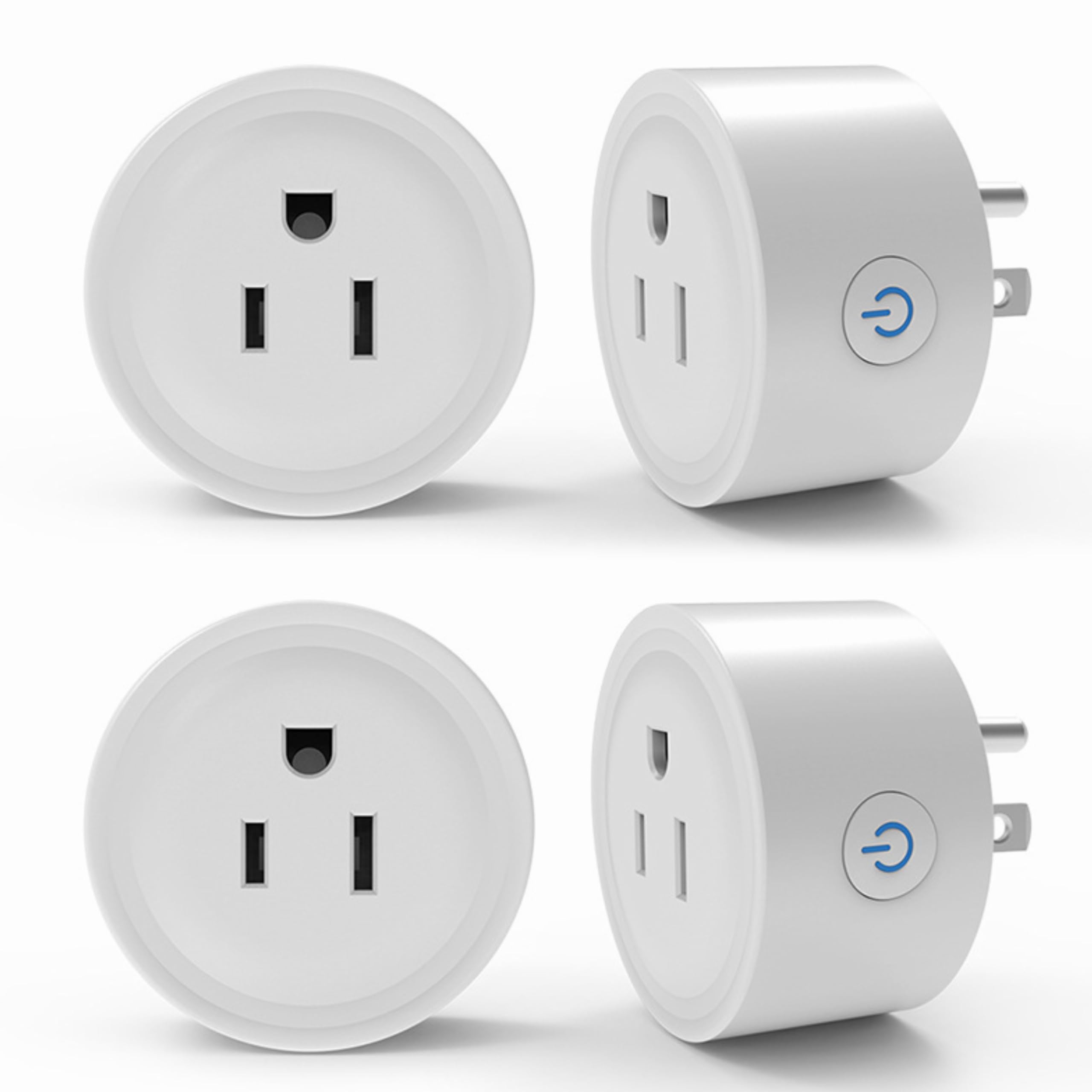 Photo 1 of 10A Wi Fi Smart Plug, Compatible with Alexa and Google Home sockets, Remote Control with Timing Function, Voice Control, Timing and scheduling,Works with Your Wi-Fi Router – no hub Required.Four Pack