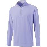 M MAELREG Men's Quarter Zip Pullover Lightweight Mock Neck Long Sleeve Midlayer Athletic Golf Half Zip Sweatshirt for Men