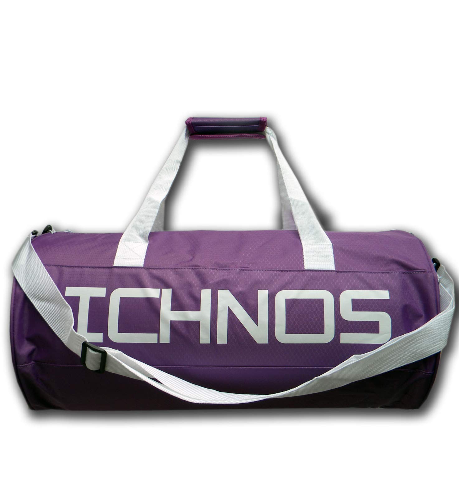 ICHNOS 25l gym sport travel duffle bag with handles and shoulder strap (Purple)