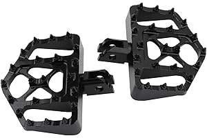 DAKLVNG Wide Foot Pegs MX Mini Floorboards Footrest for Harley Softail 2018-2024 Street Bob Deluxe Low Rider Fat Bob Sport Glide Fatboy Breakout Slim (Front Peg, Black)