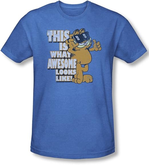 Garfield Mens Awesome TShirt In Royal Amazon.ca Clothing & Accessories