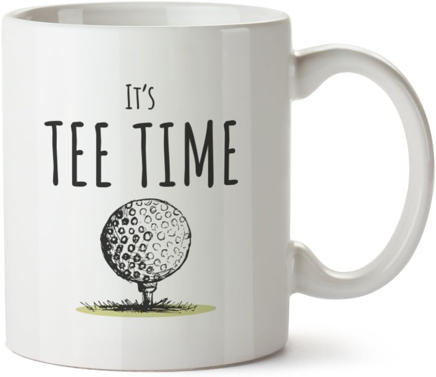 It's Tee Time Ceramic Mug Golf Club Coffee Fathers Day Cup Sport Tea 10oz Gift