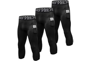 SPVISE 1 or 3 Pack 3/4 Compression Pants Men Athletic Gym Capri Leggings Running Tights Dry Fit Basketball Sports Base Layer