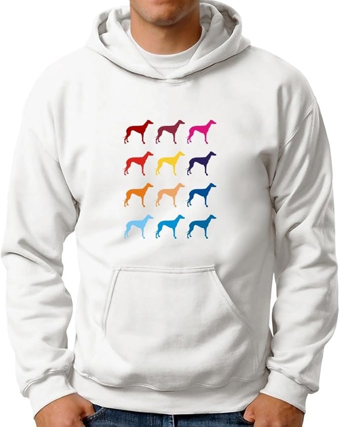 Eddany Colorful Greyhound Hoodie White Amazon.ca Clothing & Accessories
