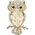 Owl Car Aromatherapy Essential Oil Diffuser Diamond Locket with Vent Clip and Best Home Decoration Car Decoration Car Air Freshener, AMind(Gold)