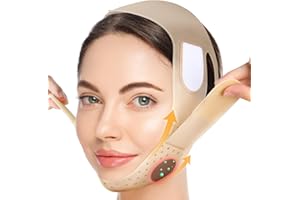 JUSRON V Line Face Tape with Soft Silicone - Chin Tape Strap for Women and Men (Skin Tone)