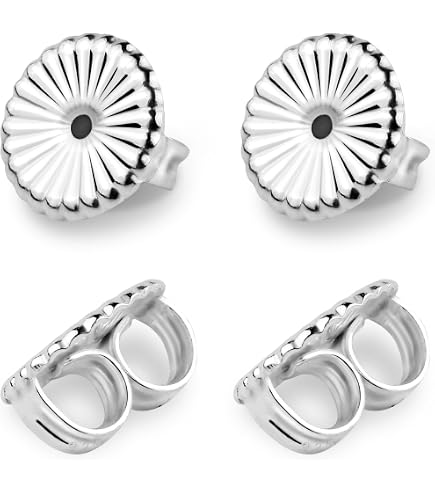 Heldig 3 Pair Plated White Gold Earring Backs,925 Sterling Silver Earring Backs Stud Secure Hypoallergenic Earring Backs Safely Locking Earring Backs Heldig 3 Pair Plated White Gold Earring Backs,925 Sterling Silver Earring Backs Stud Secure Hypoallergenic Earring Backs Safely Locking Earring Backs
