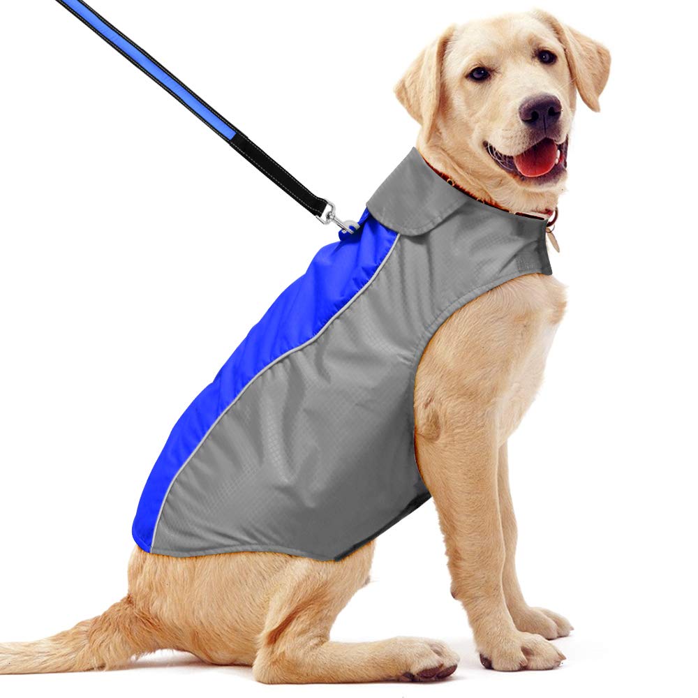 YFbrite Waterproof Dog Coat - Lightweight Pet Raincoat | Adjustable Warm Jacket | Dog Cloth for All Breeds Sizes (Blue, X-Large) — image 1