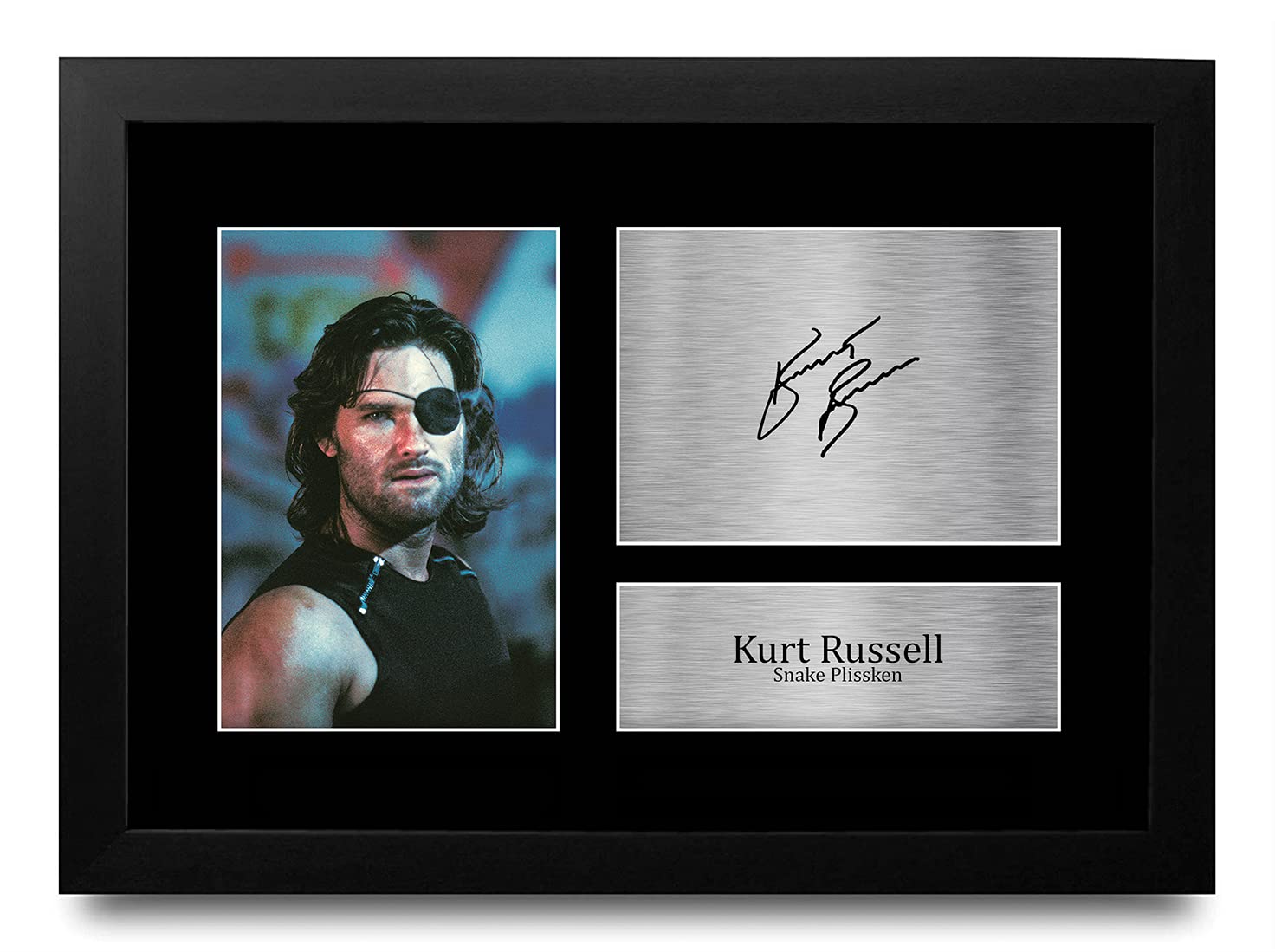 HWC Trading FR A4 Kurt Russell Escape from New York Gifts Printed Signed Autograph Picture for Movie Memorabilia Fans - A4 Framed