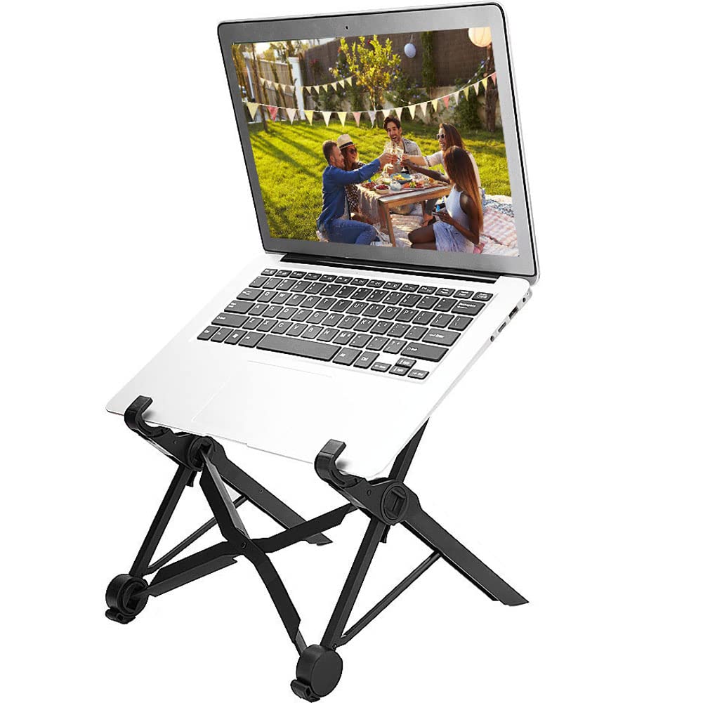 Adjustable Laptop Stand for 11.6-17 Inch - Foldable Portable Riser with Cooling Vent, Vertical Mount for Notebook/Tablet/Computer