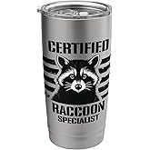 Certified Raccoon Specialist Funny Raccoons Racoon Wildlife Stainless Steel Insulated Tumbler