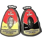 Kiwi Express Shoe Shine Sponge, Black and neutral 0.2 fl oz (Black &amp; Neutral (1 Each))