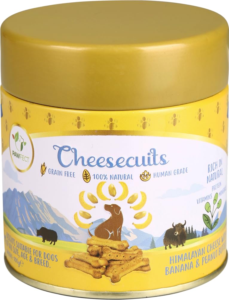 Cheesy Dog Biscuits with Banana and Peanut Butter - Cheesecuits (100g/3.53oz) — image 1