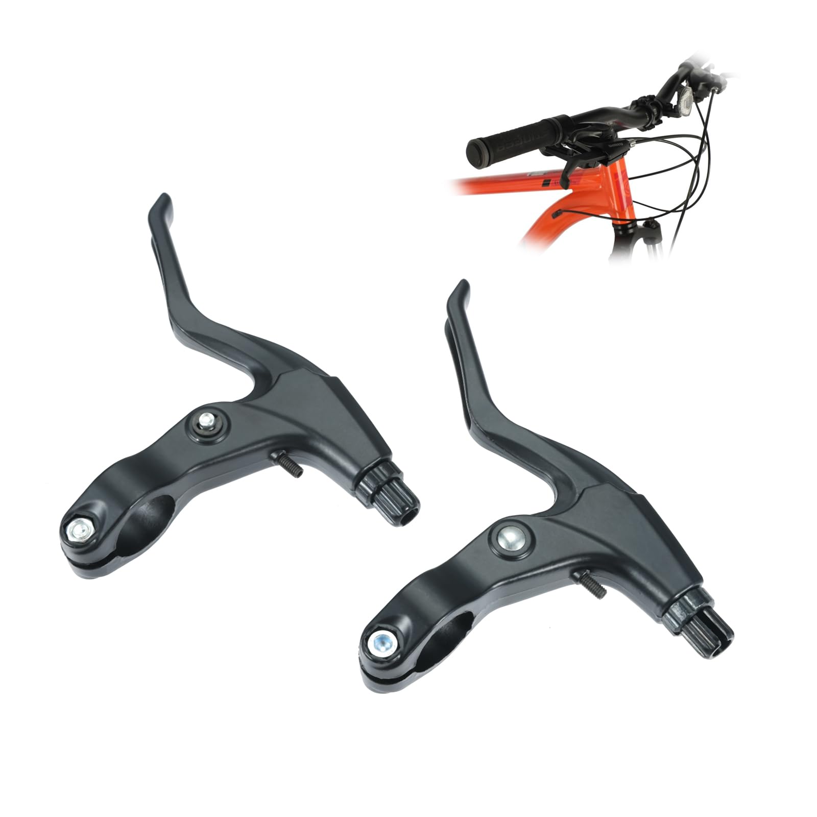 SURIEEN 1 Pair Bike Brake Levers, Universal BMX Bicycle Brake Levers Hand Brakes for MTB/BMX Mountain Road Bike with Aluminum Alloy Brake Handlebar Handles (22mm)