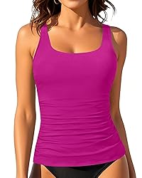 Aqua Eve Tankini Tops for Women Swimwear Top Only