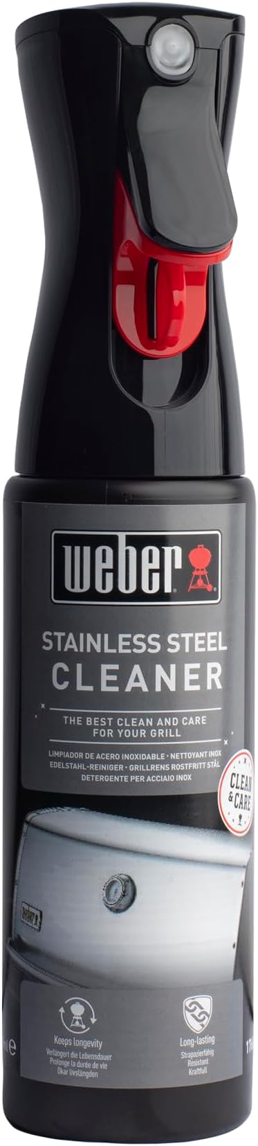 Weber Stainless Steel Cleaner 300 ml for BBQ Surfaces Protects & Cleans