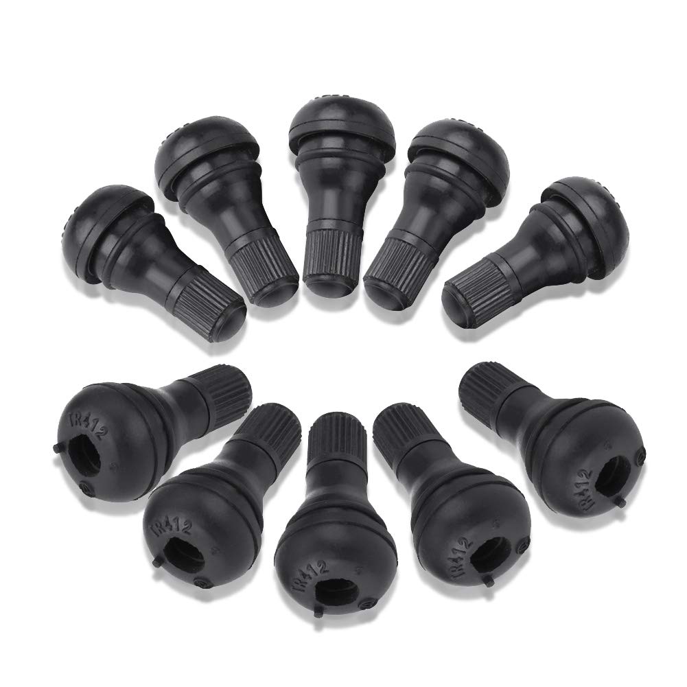 KIMISS Car Tire Valve Stem, 10 Pcs Embedded Tire Valve Dust Cover Tire Rubber Dust Valve Car Valve