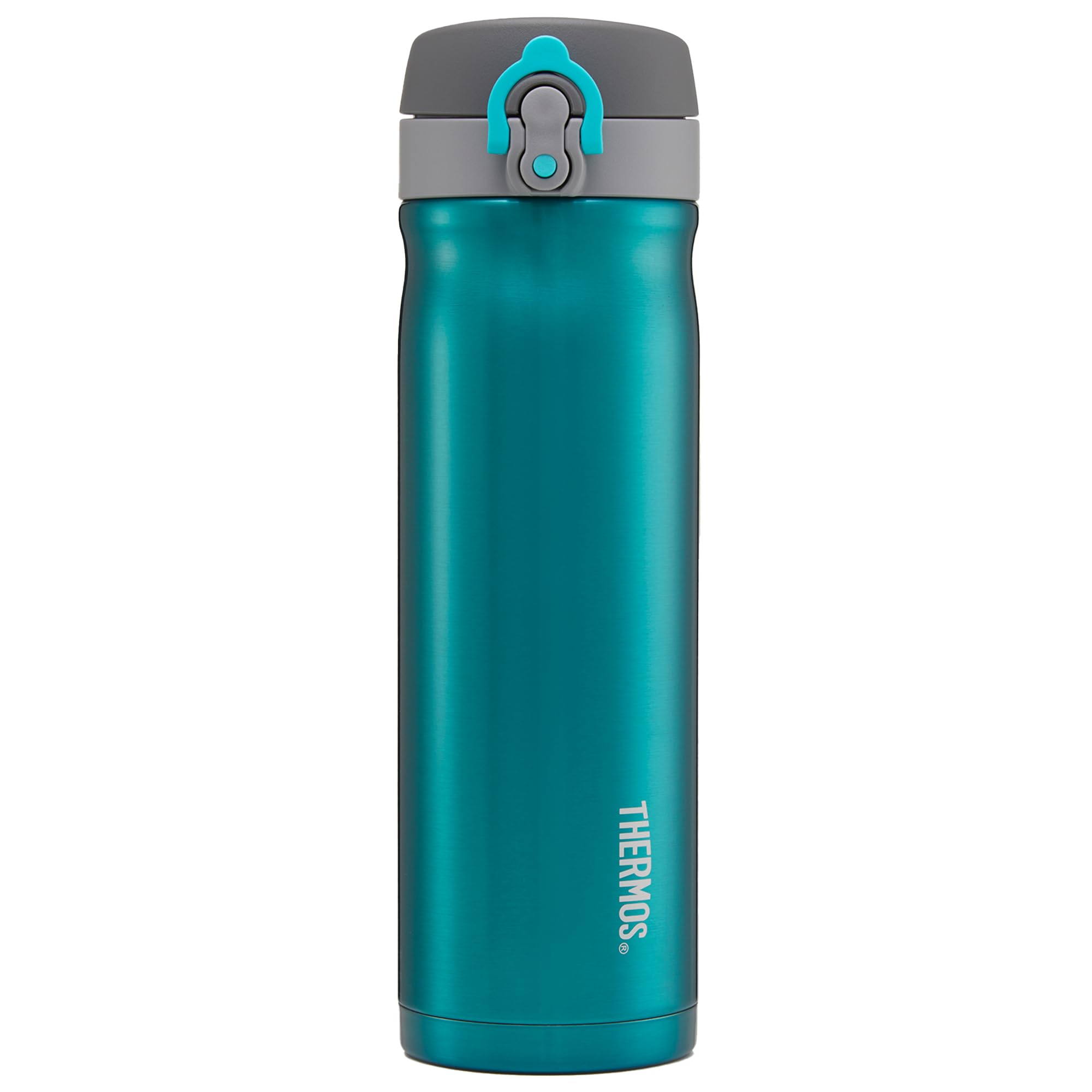 Thermos - Teal Direct Drink Flask (470ml) Reusable Insulated Stainless Steel Thermal Coffee Cup for Hot or Cold Drinks, Vacuum Sealed Water Flask with a Leak-Proof Lid, 10hr Hot/24hr Cold