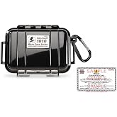 Pelican 1010 Micro Case (Black) | Watertight hard shell with rubber liner and lanyard for electronics, cameras and travel
