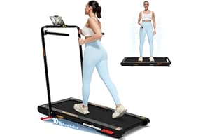 Sperax 4 in 1 Foldable Walking Vibration Pad with 6% Incline,7.5 MPH Treadmills for Home with Remote Control, 3.0HP Walking P