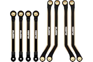 INJORA Black Coating Brass High Clearance Chassis Links for 1/18 FMS FCX18 LC80