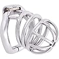 TERNENCE Medical Grade 304 Stainless Steel Ergonomic Design Chastity Device Easy to Wear Male SM Penis Exercise Sex Toys K740 (40mm/S Size)