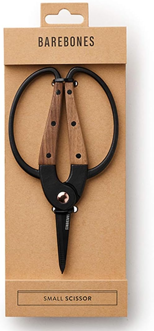 Barebones | Walnut Scissors, Small - Ambidextrous Grip, Wide Handles & Comfortable Fit: Home Improvement