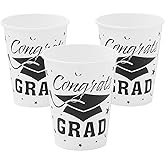 Fun Express CONGRATS GRAD WHITE 9OZ CUPS (25PC) - Party Supplies - 25 Pieces