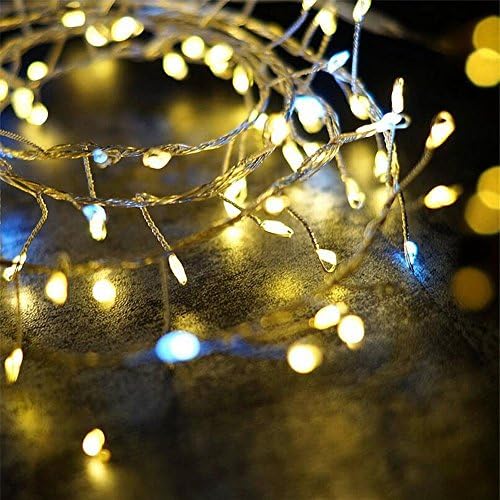 400 LED Cluster String Lights, Copper Wire Outdoor Party Fairy String Lights Summer Night Lights Warm White for BBQ Wedding Parties (Warm White)