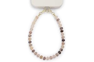 Posadina Natural Stone Phone Charm, Beaded Healing Phone Wrist Strap, Handmade Cellphone Chain Lanyard with Tether Tab