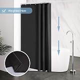 Furlinic Shower Curtain Mould Proof Waterproof 60x72 Inch Black view 4