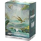 Dragon Shield | Matte Dual Art Sleeves | MTG Landfall Series | 100 CT - Smooth &amp; Tough Premium TCG Sleeves | Compatible with Pokemon, One Piece &amp; Magic the Gathering | Misty Rainforest