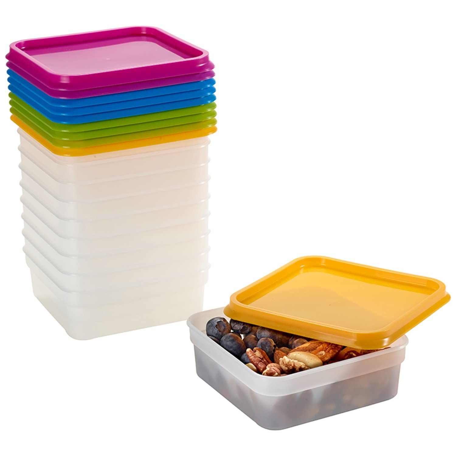 lakeland Stack-a-Boxes Plastic Food Containers & Lids (400ml) x 10
