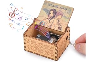 Wood Musical Box, The Promised Neverland Music Box Wooden Musical Instrument with Melody Isabella’s Lullaby Gift for Birthday