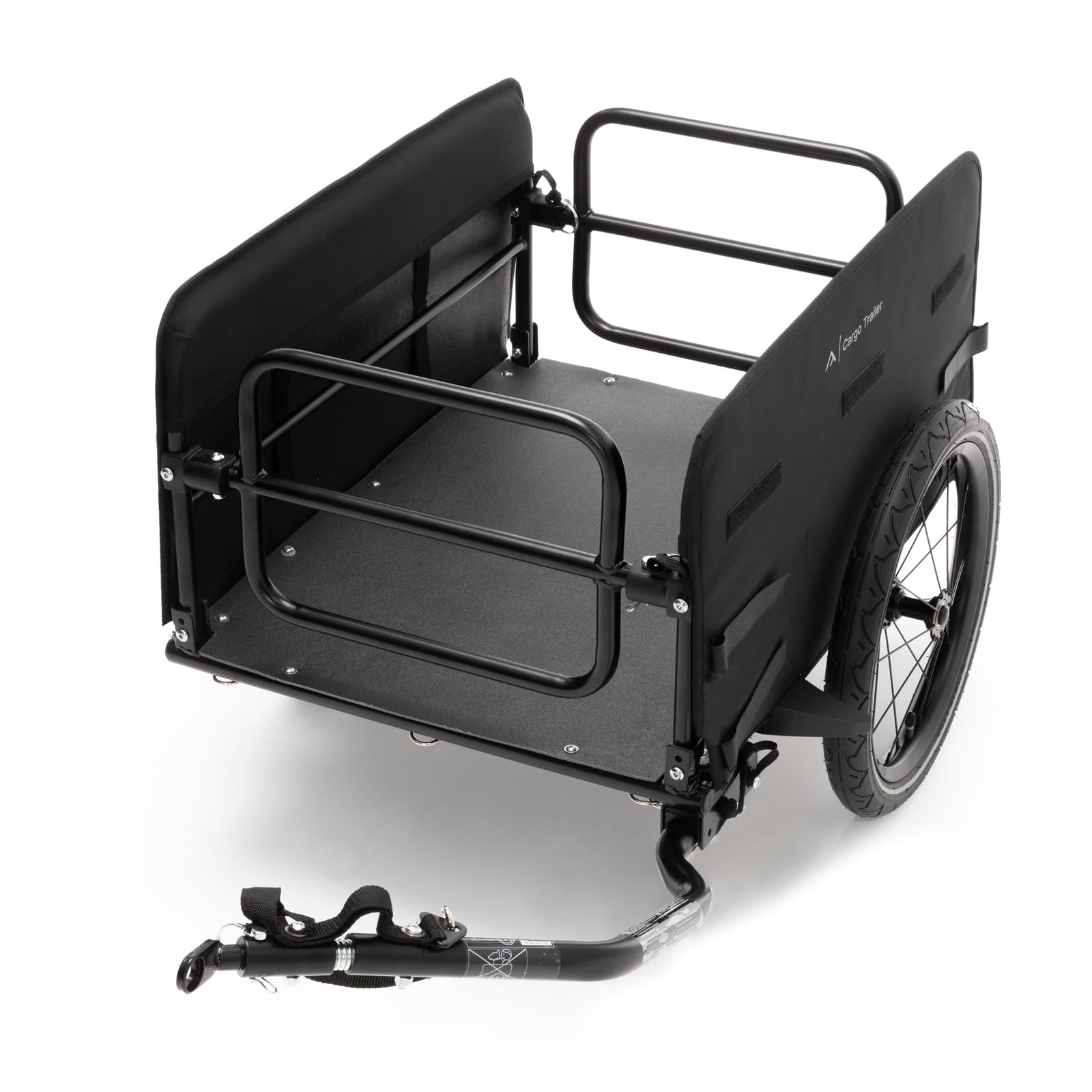 qeedo Cargo Trailer Fahrradanhänger Lastenanhänger, Fahrrad Transportanhänger, klappbar, Schwarz 4